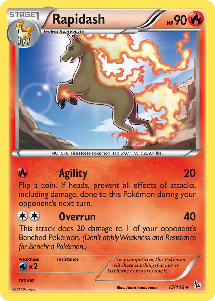 Rapidash 015/110 — Flashfire (English Pokémon TCG card)