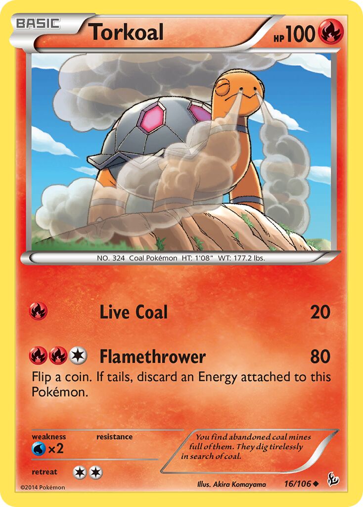 Torkoal 016/110 — Flashfire (English Pokémon TCG card)