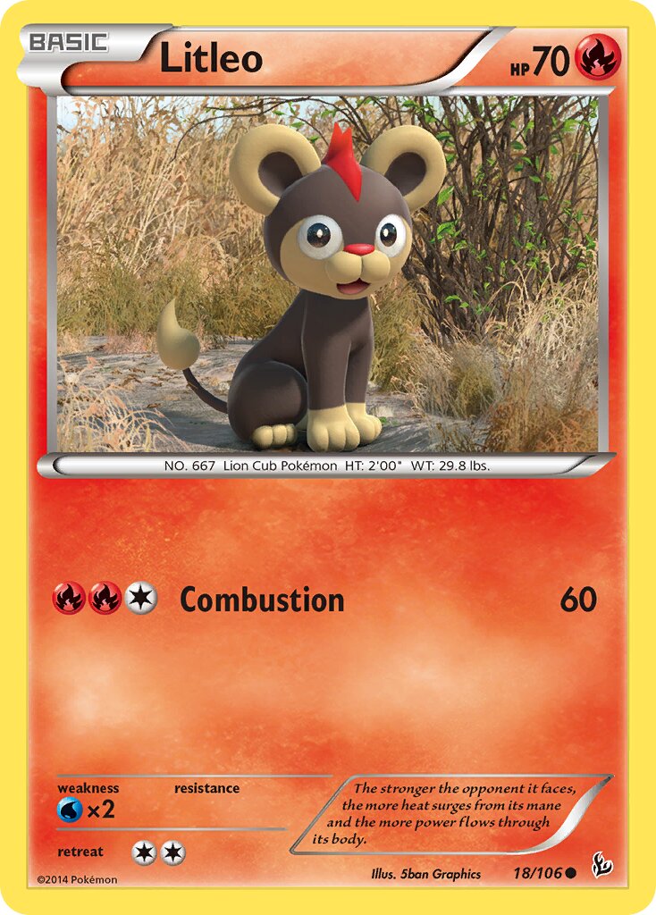 Litleo 018/110 — Flashfire (English Pokémon TCG card)