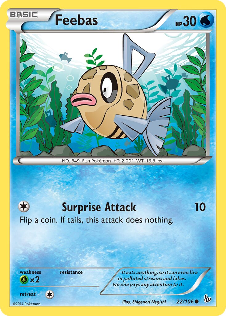 Feebas 022/110 — Flashfire (English Pokémon TCG card)