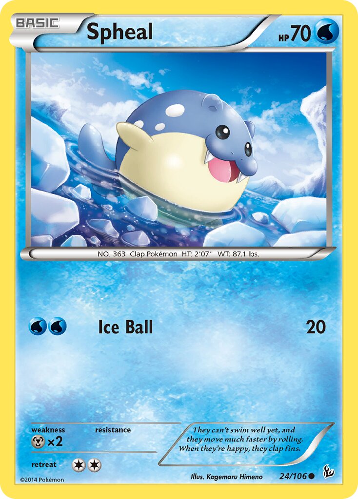 Spheal 024/110 — Flashfire (English Pokémon TCG card)