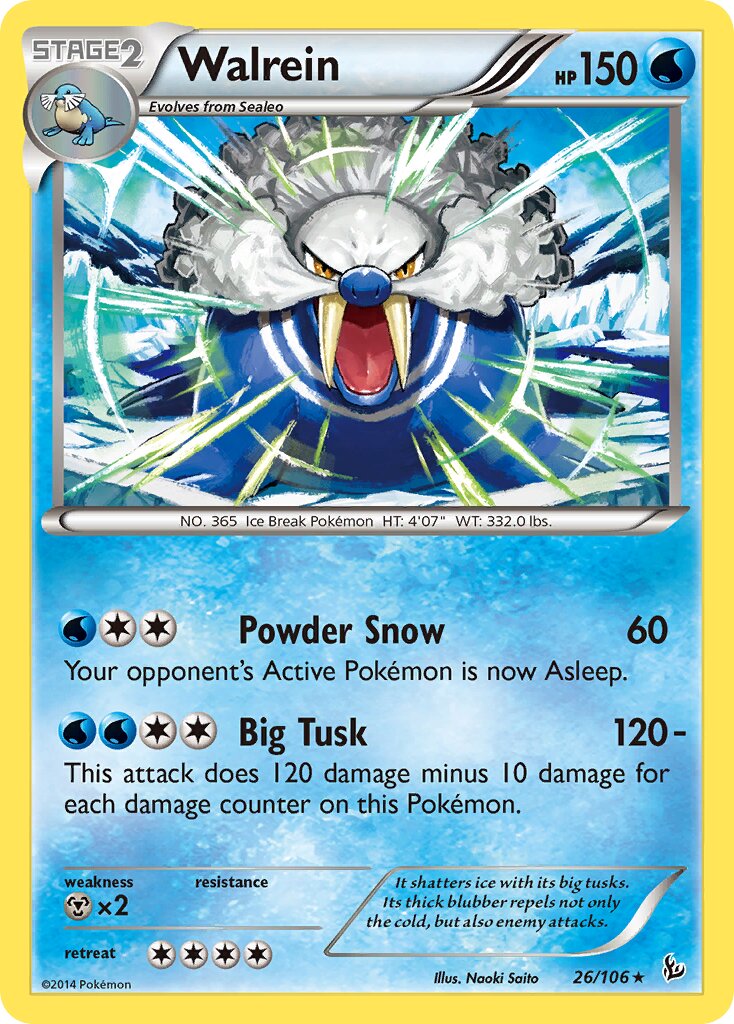 Walrein 026/110 — Flashfire (English Pokémon TCG card)