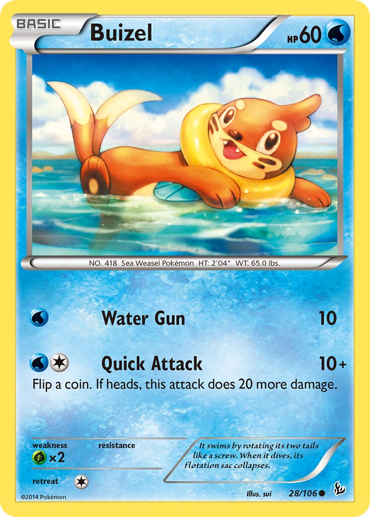 Buizel 028/110 — Flashfire (English Pokémon TCG card)