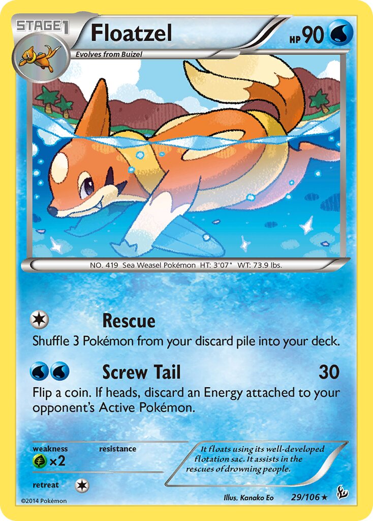 Floatzel 029/110 — Flashfire (English Pokémon TCG card)