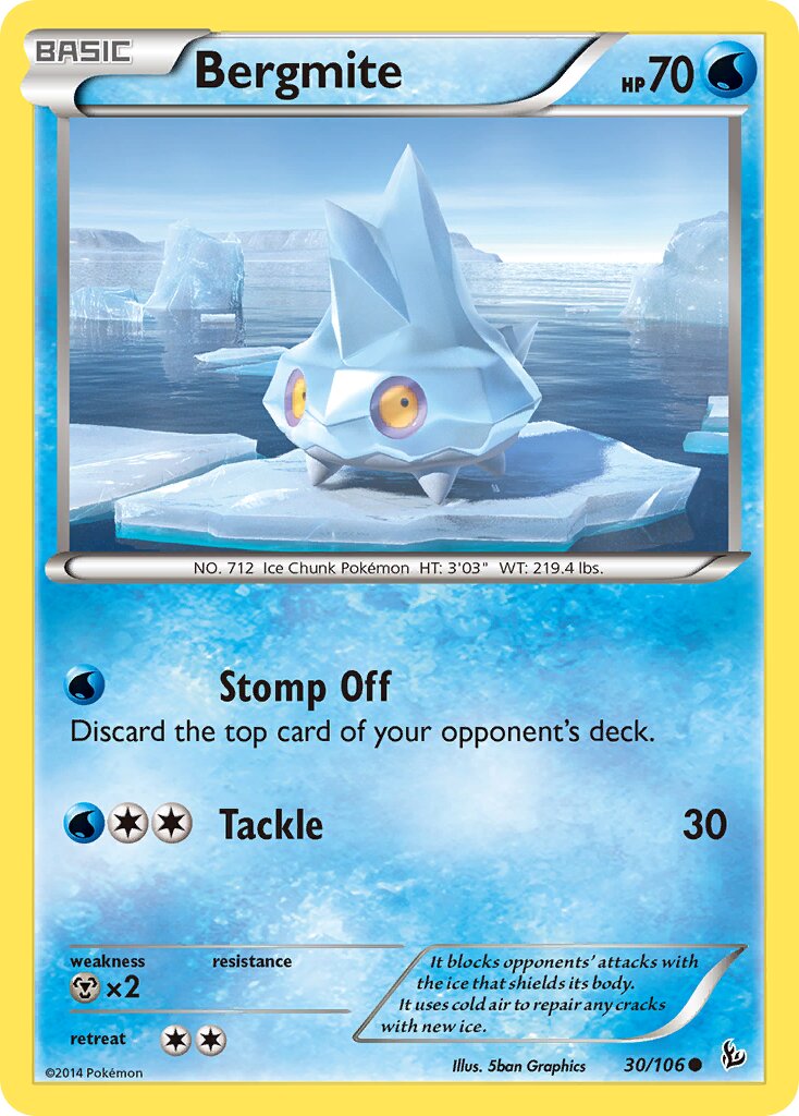 Bergmite 030/110 — Flashfire (English Pokémon TCG card)