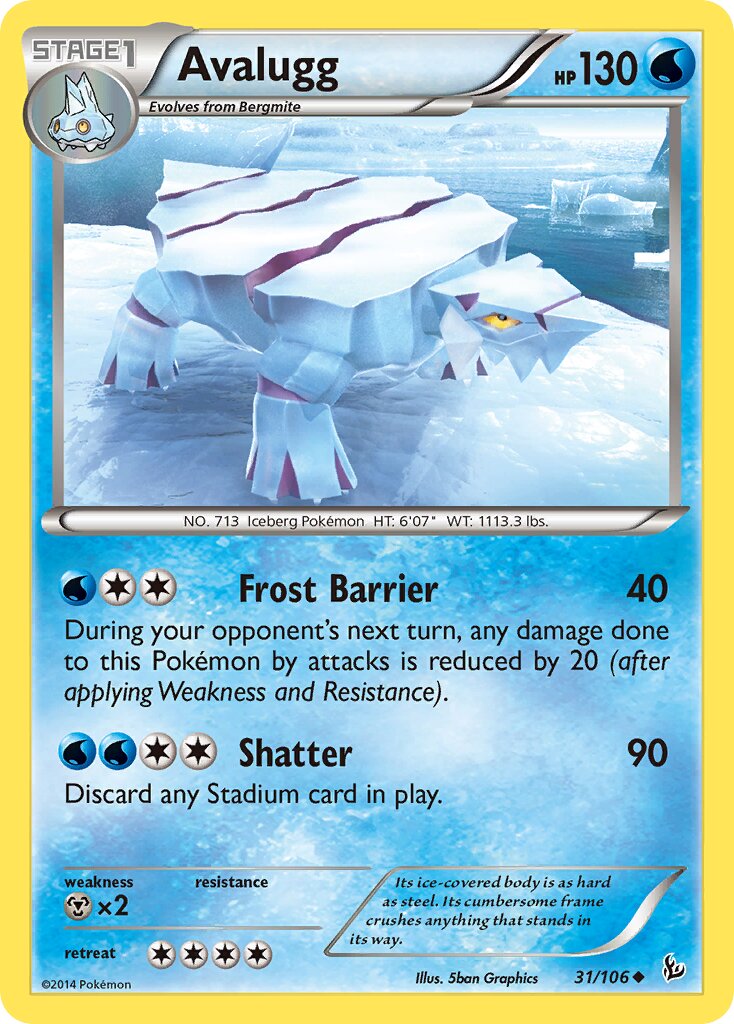 Avalugg 031/110 — Flashfire (English Pokémon TCG card)