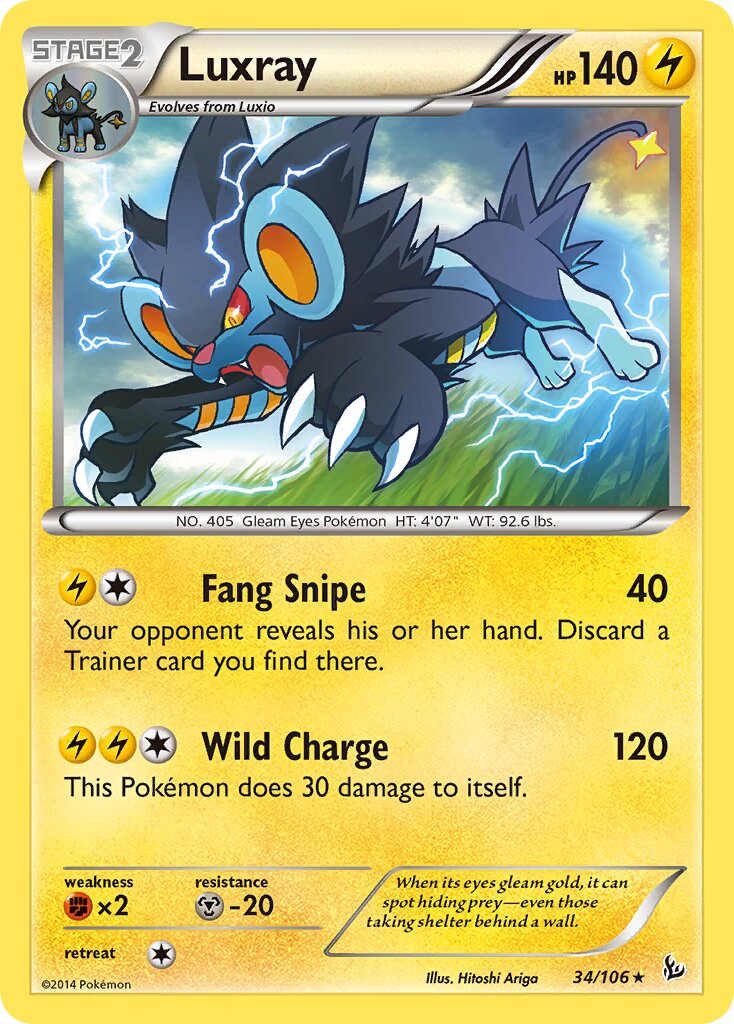 Luxray 034/110 — Flashfire (English Pokémon TCG card)