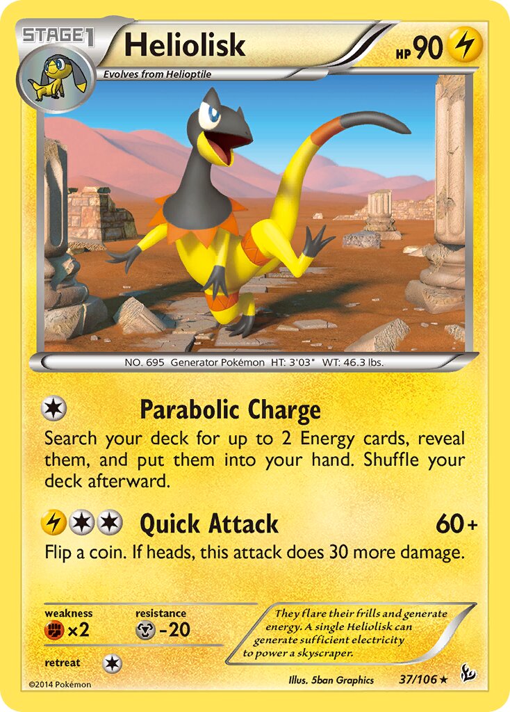 Heliolisk 037/110 — Flashfire (English Pokémon TCG card)