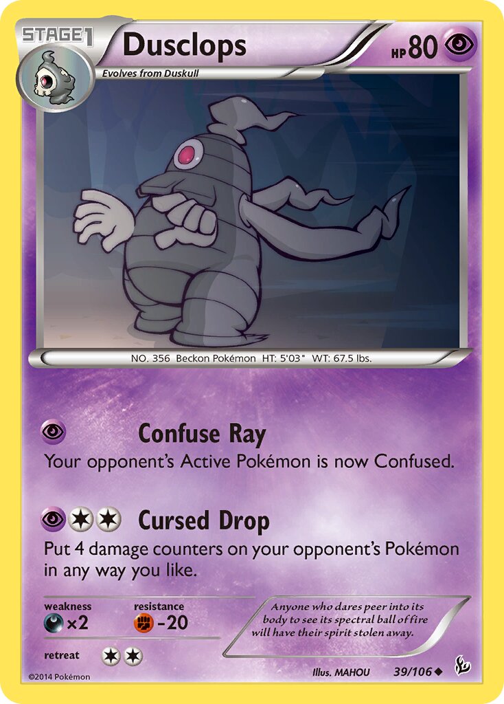 Dusclops 039/110 — Flashfire (English Pokémon TCG card)