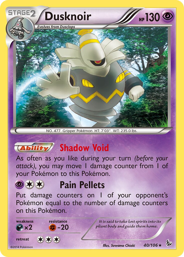 Dusknoir 040/110 — Flashfire (English Pokémon TCG card)