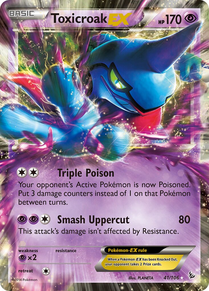 Toxicroak-EX 041/110 — Flashfire (English Pokémon TCG card)