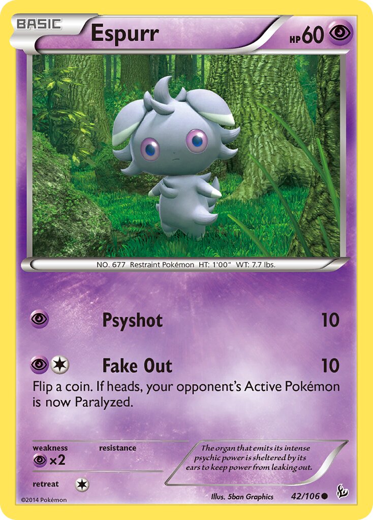 Espurr 042/110 — Flashfire (English Pokémon TCG card)