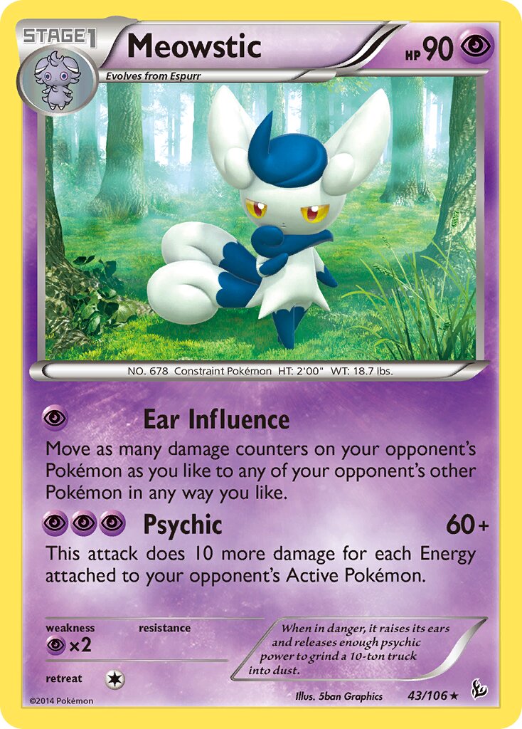 Meowstic 043/110 — Flashfire (English Pokémon TCG card)