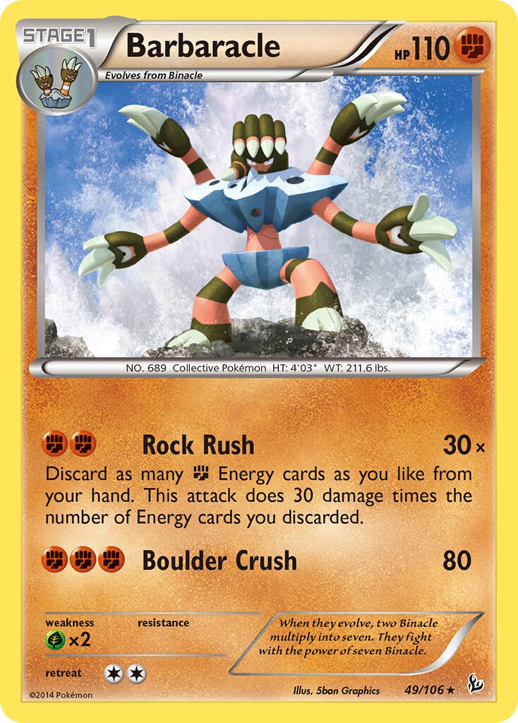 Barbaracle 049/110 — Flashfire (English Pokémon TCG card)