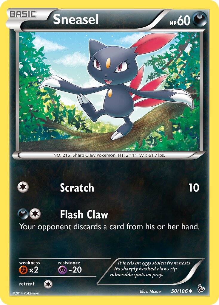 Sneasel 050/110 — Flashfire (English Pokémon TCG card)