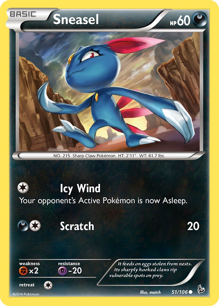 Sneasel 051/110 — Flashfire (English Pokémon TCG card)