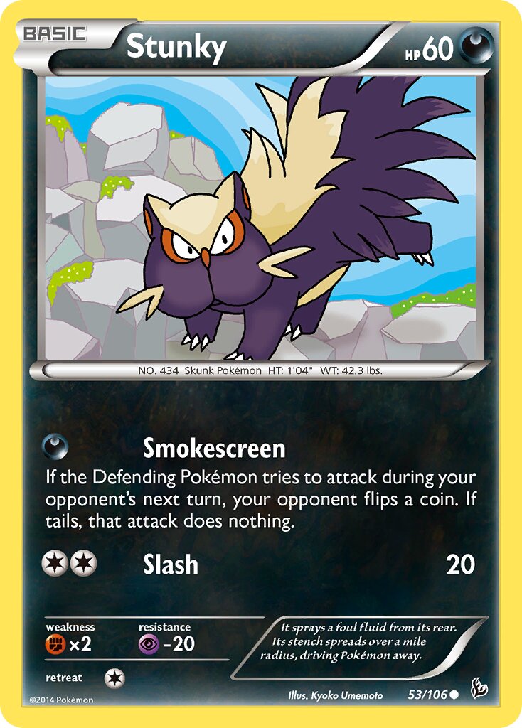 Stunky 053/110 — Flashfire (English Pokémon TCG card)