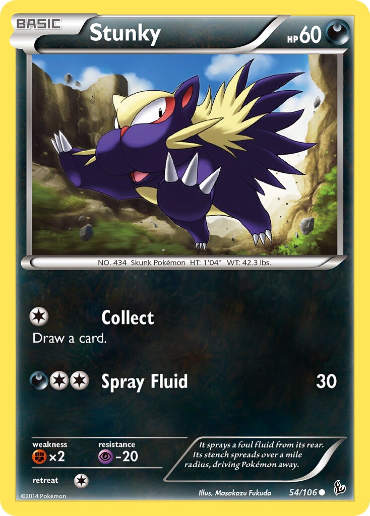 Stunky 054/110 — Flashfire (English Pokémon TCG card)