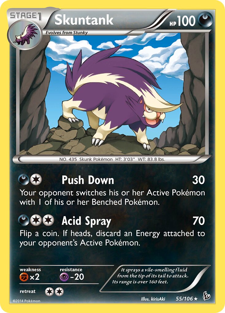 Skuntank 055/110 — Flashfire (English Pokémon TCG card)