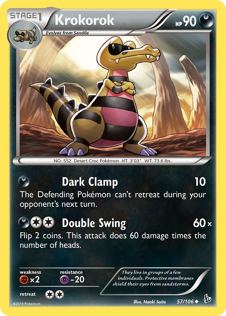 Krokorok 057/110 — Flashfire (English Pokémon TCG card)