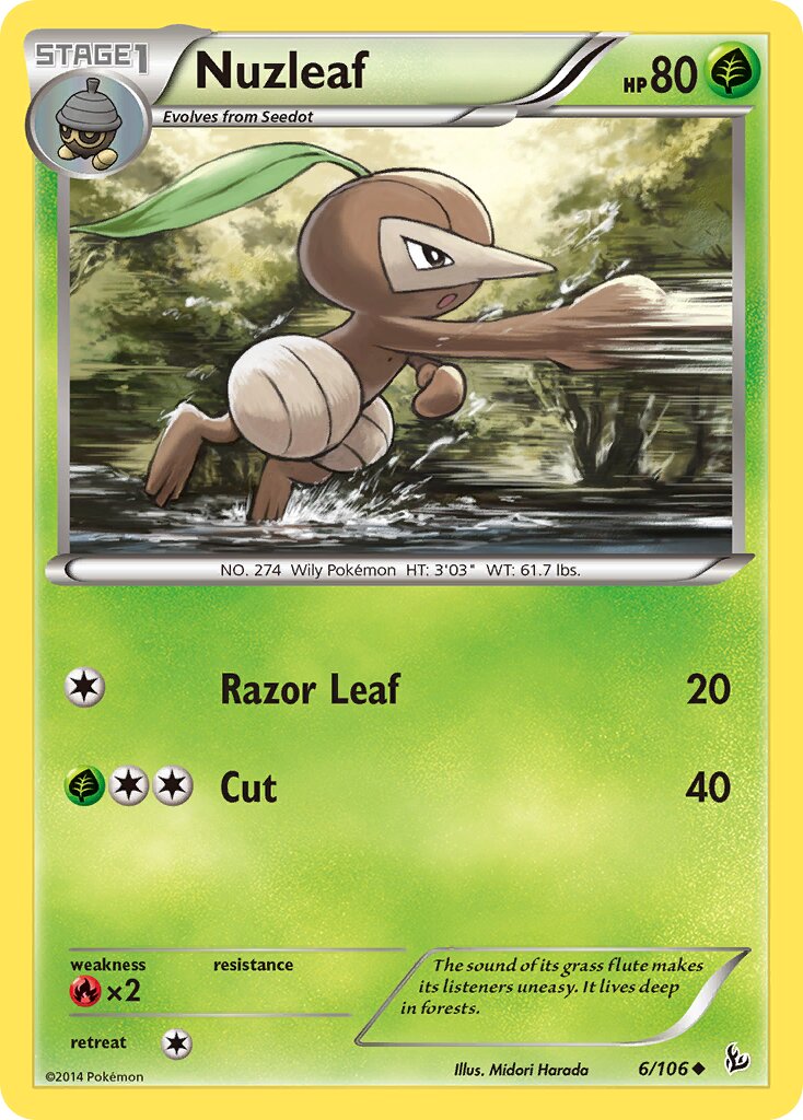 Nuzleaf 006/110 — Flashfire (English Pokémon TCG card)