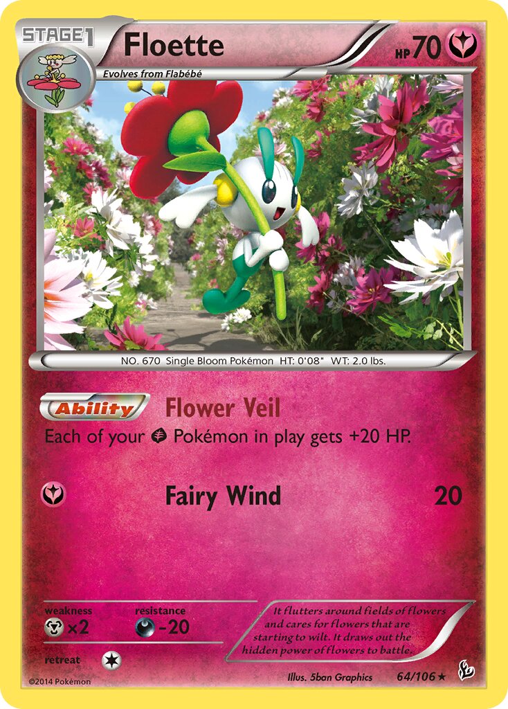 Floette 064/110 — Flashfire (English Pokémon TCG card)