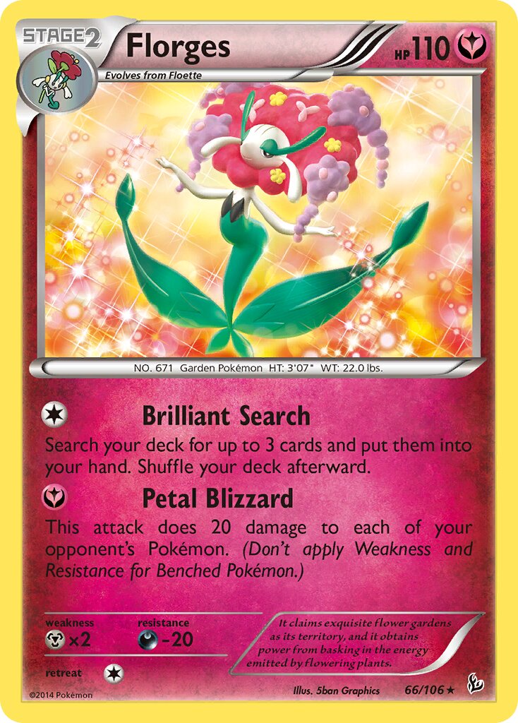 Florges 066/110 — Flashfire (English Pokémon TCG card)
