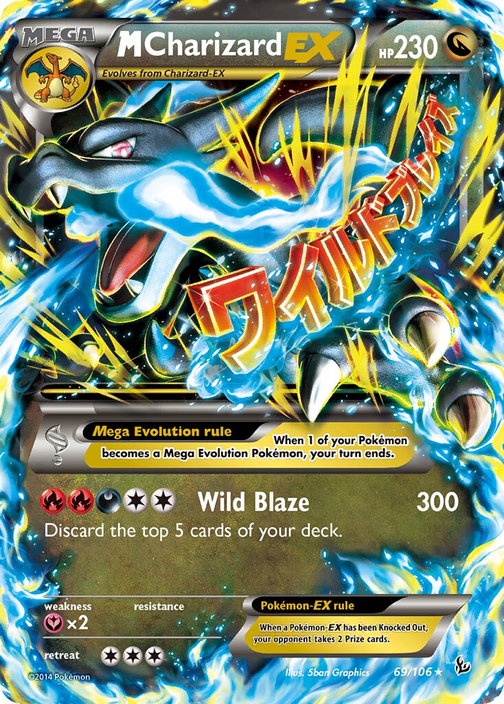 M Charizard-EX 069/110 — Flashfire (English Pokémon TCG card)