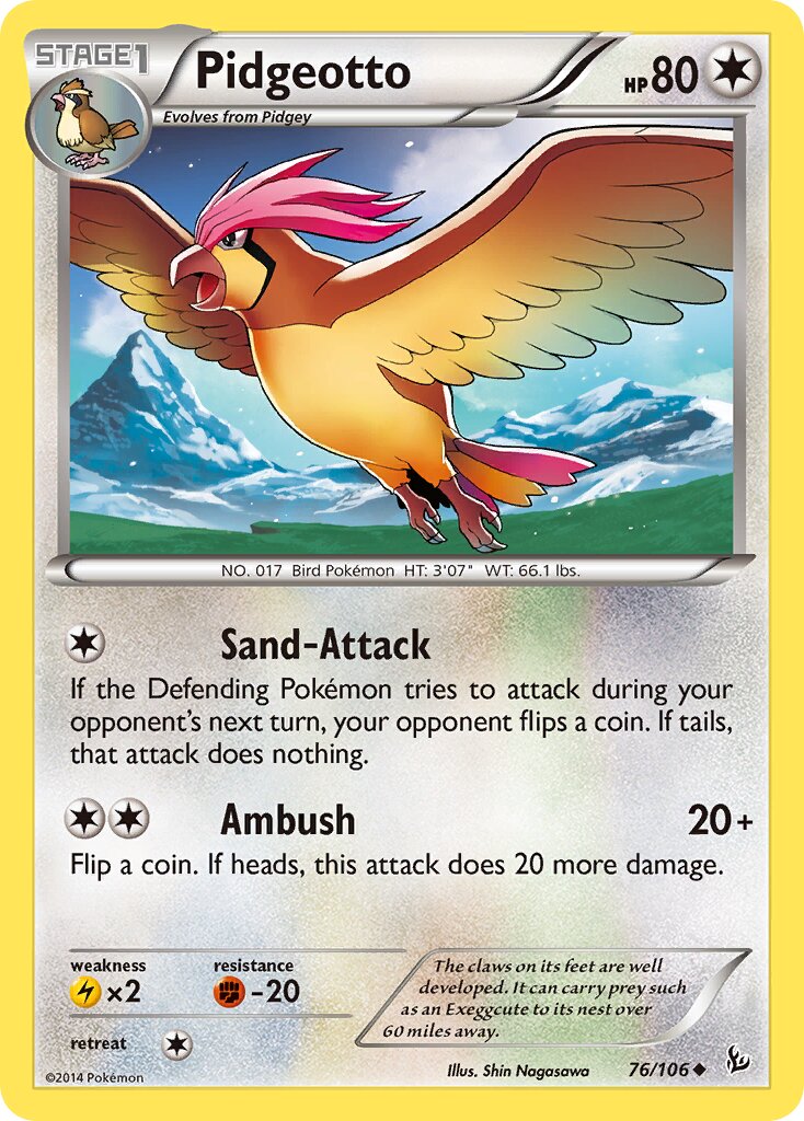 Pidgeotto 076/110 — Flashfire (English Pokémon TCG card)