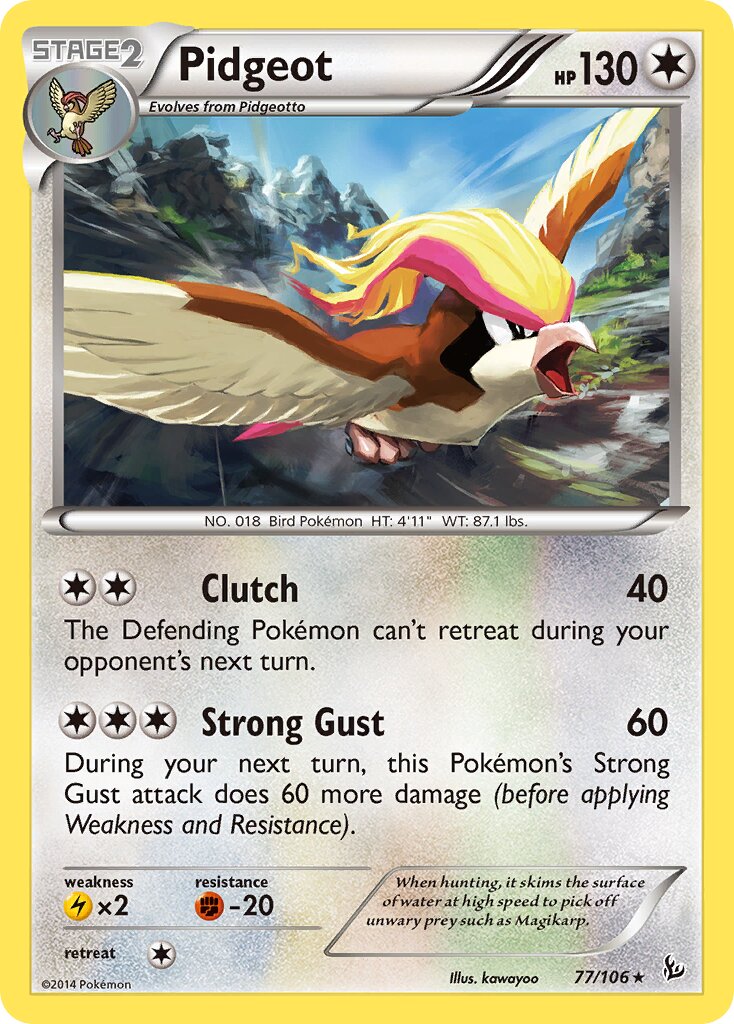 Pidgeot 077/110 — Flashfire (English Pokémon TCG card)