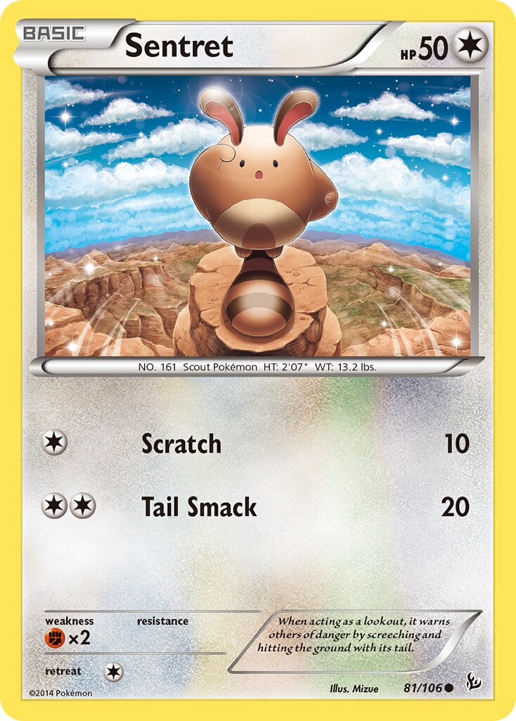 Sentret 081/110 — Flashfire (English Pokémon TCG card)