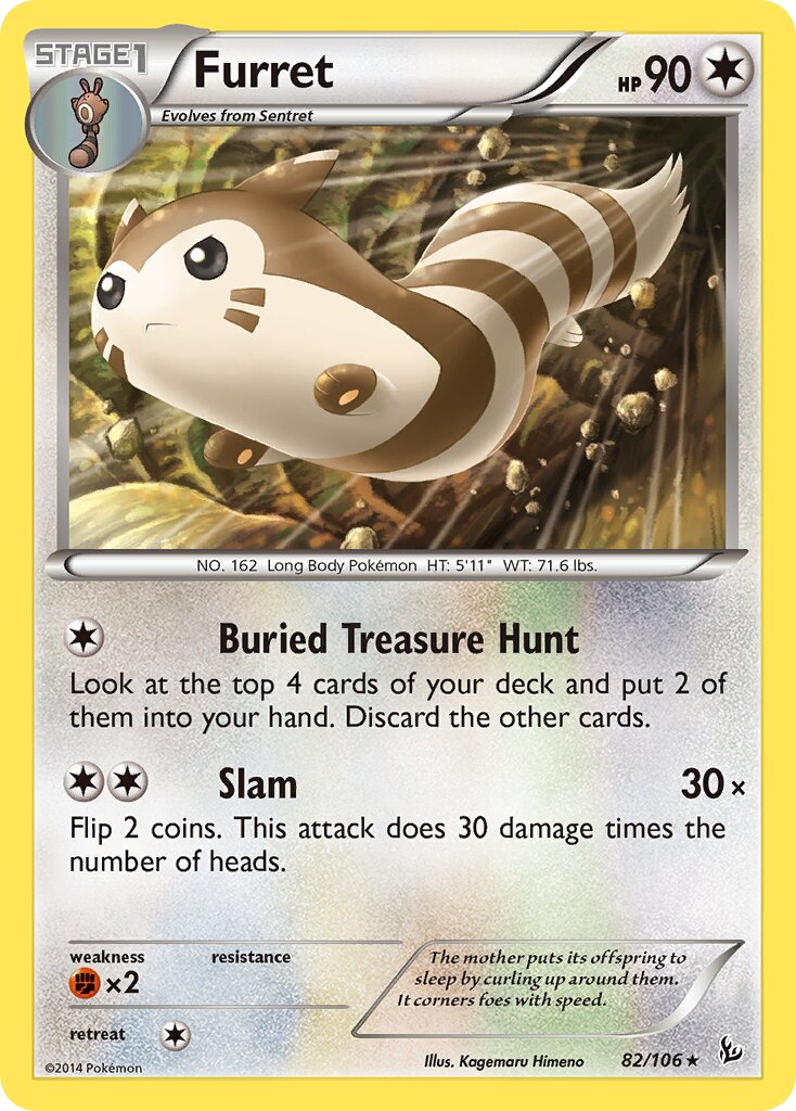 Furret 082/110 — Flashfire (English Pokémon TCG card)