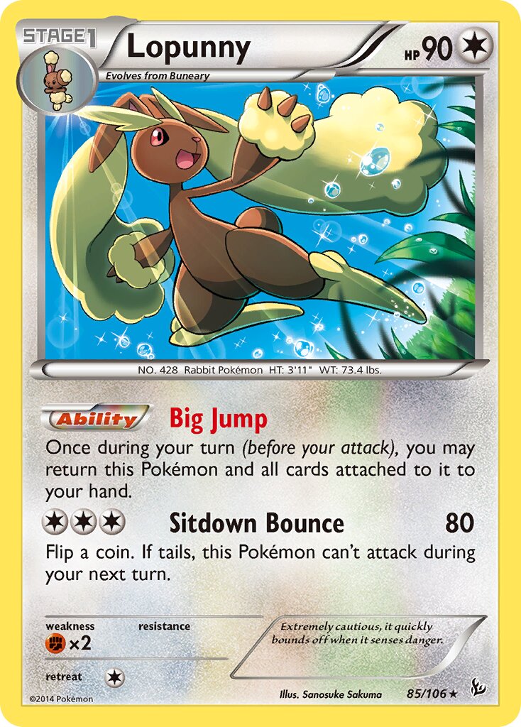 Lopunny 085/110 — Flashfire (English Pokémon TCG card)