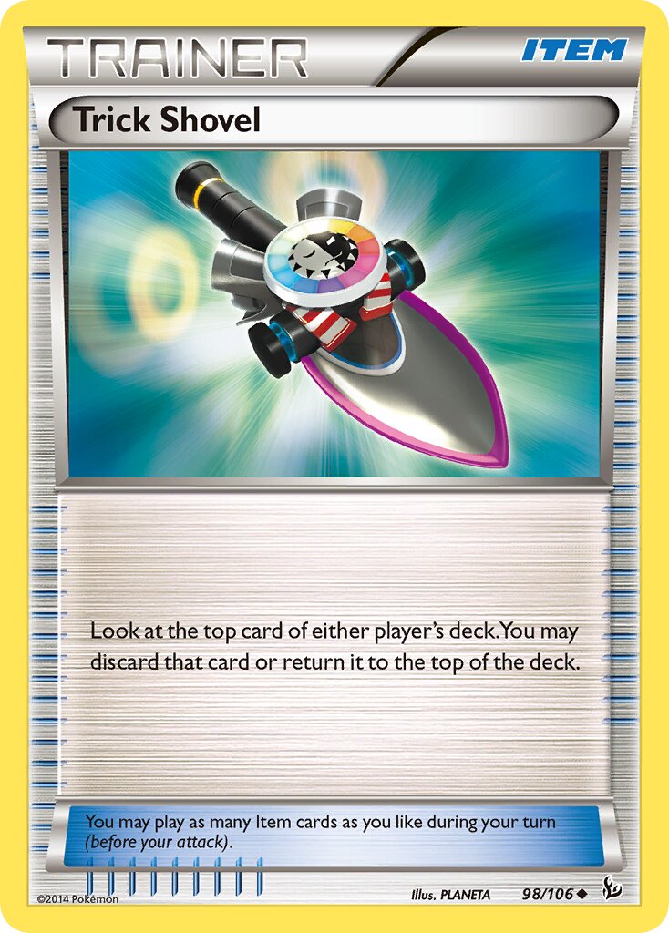 Trick Shovel 098/110 — Flashfire (English Pokémon TCG card)