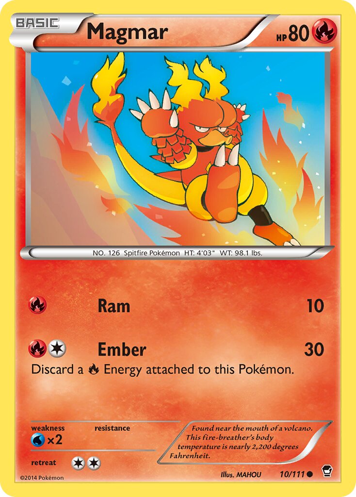 Magmar 010/114 — Furious Fists (English Pokémon TCG card)