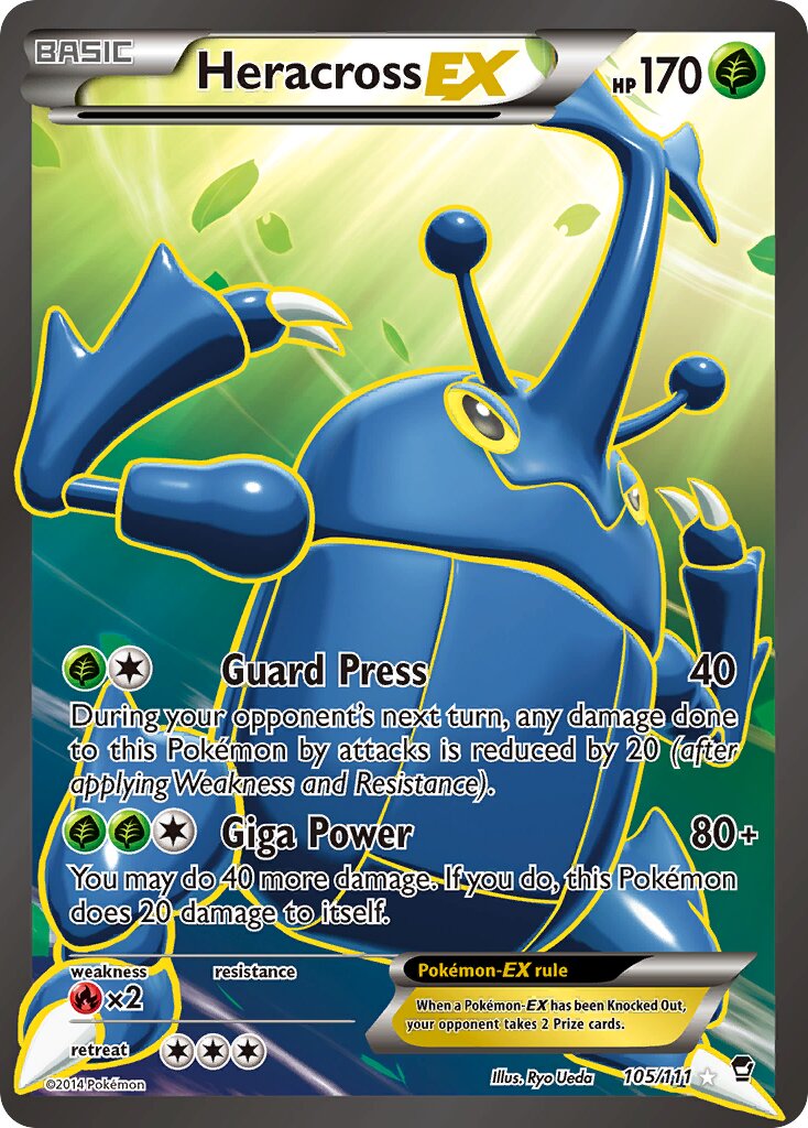 Heracross-EX 105/114 — Furious Fists (English Pokémon TCG card)
