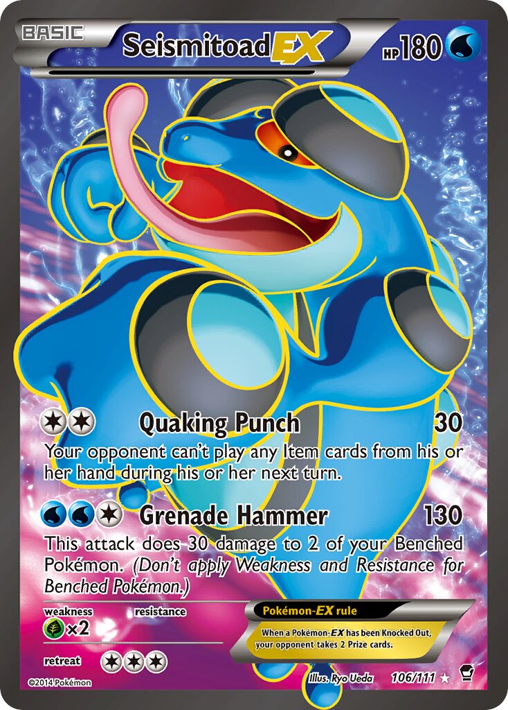 Seismitoad-EX 106/114 — Furious Fists (English Pokémon TCG card)