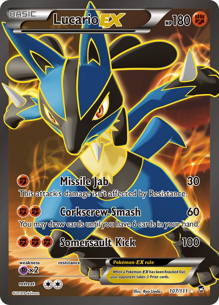 Lucario-EX 107/114 — Furious Fists (English Pokémon TCG card)
