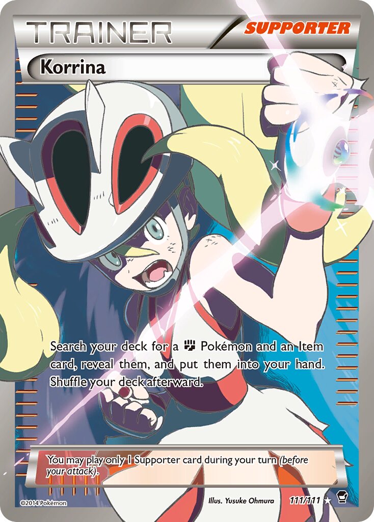 Korrina 111/114 — Furious Fists (English Pokémon TCG card)