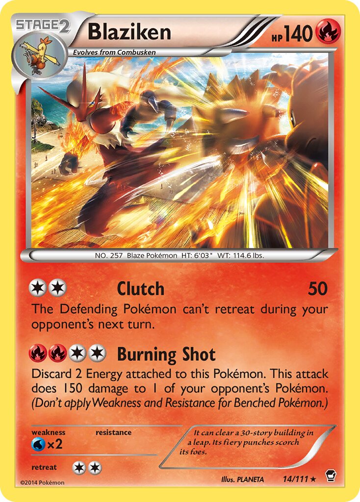 Blaziken 014/114 — Furious Fists (English Pokémon TCG card)
