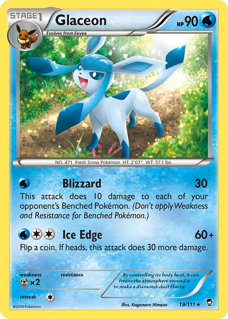 Glaceon 019/114 — Furious Fists (English Pokémon TCG card)