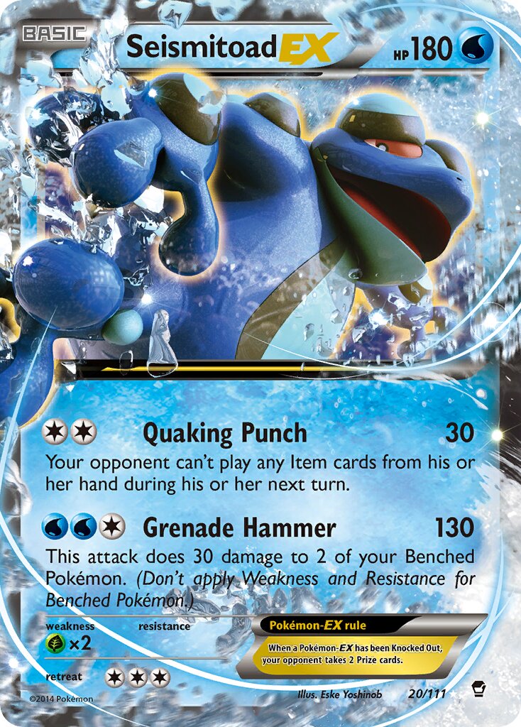 Seismitoad-EX 020/114 — Furious Fists (English Pokémon TCG card)