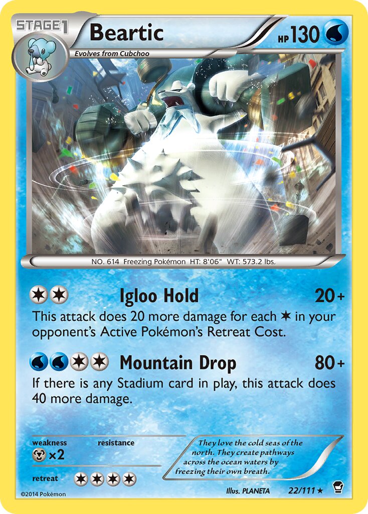 Beartic 022/114 — Furious Fists (English Pokémon TCG card)