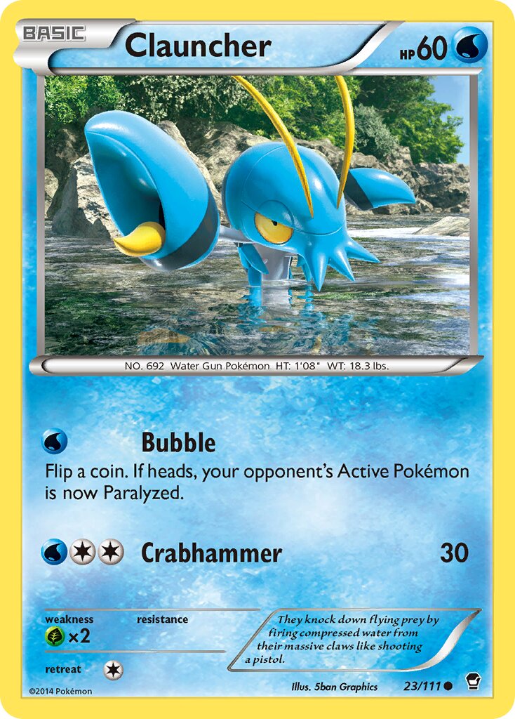 Clauncher 023/114 — Furious Fists (English Pokémon TCG card)