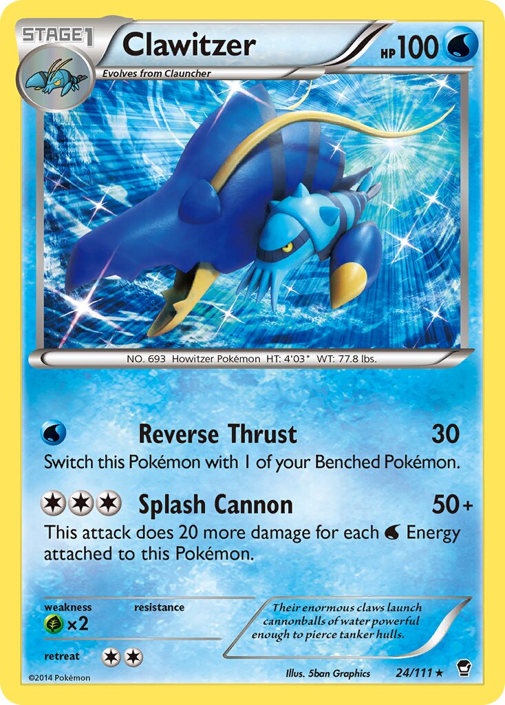 Clawitzer 024/114 — Furious Fists (English Pokémon TCG card)