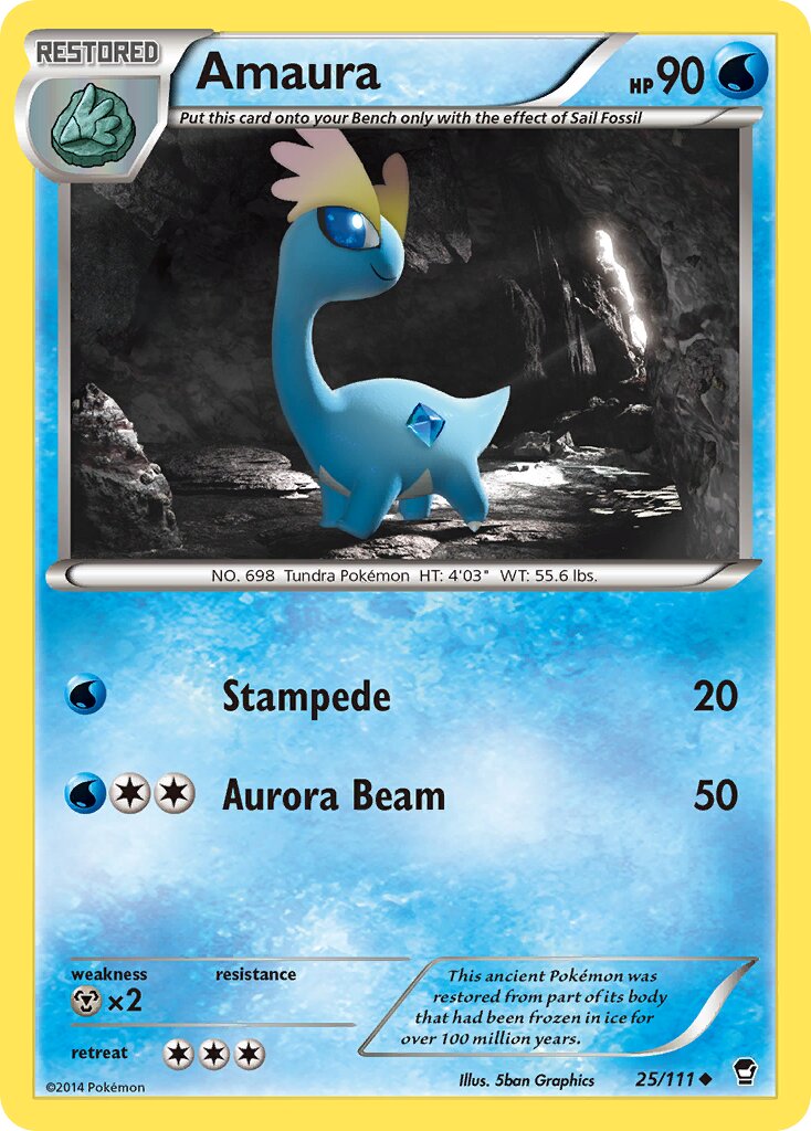 Amaura 025/114 — Furious Fists (English Pokémon TCG card)