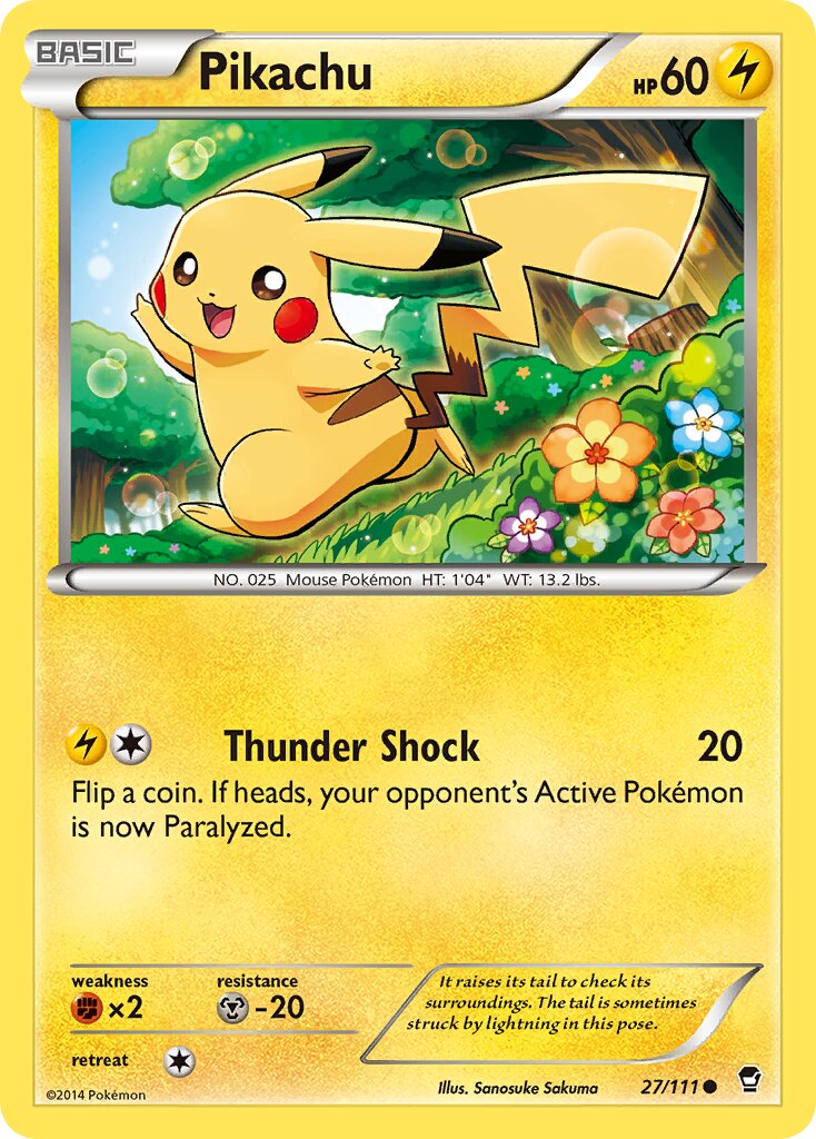 Pikachu 027/114 — Furious Fists (English Pokémon TCG card)