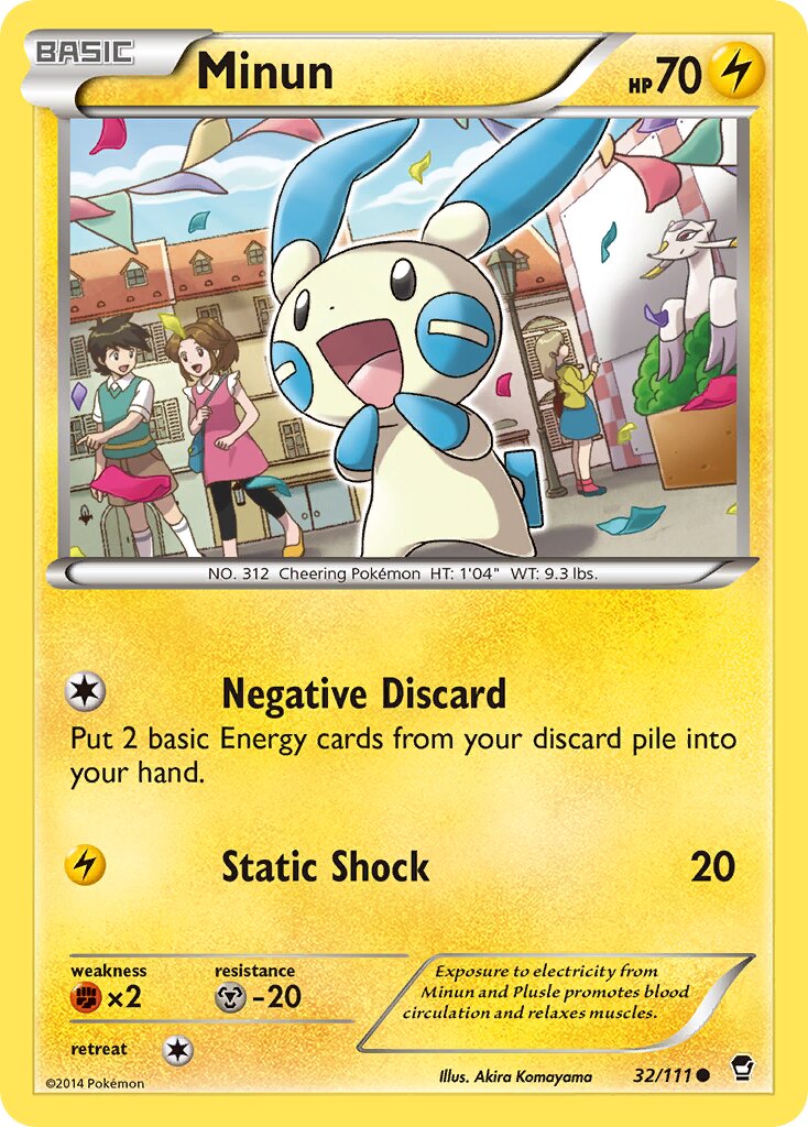 Minun 032/114 — Furious Fists (English Pokémon TCG card)