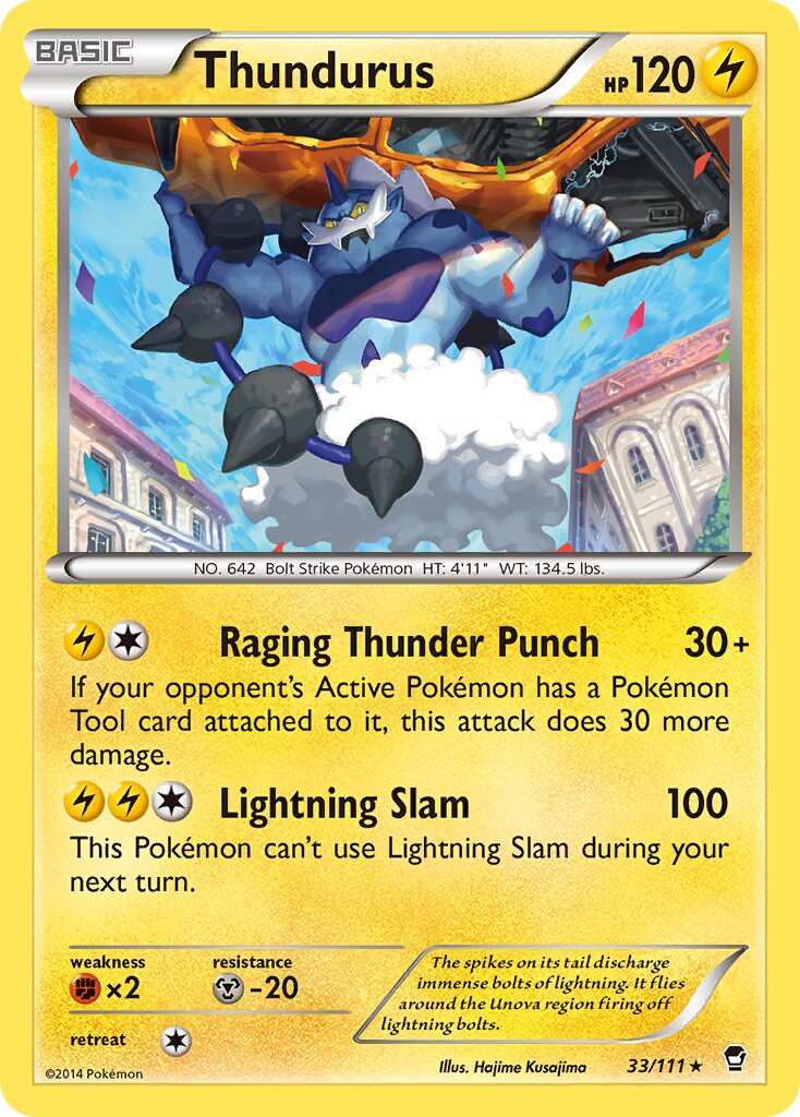 Thundurus 033/114 — Furious Fists (English Pokémon TCG card)
