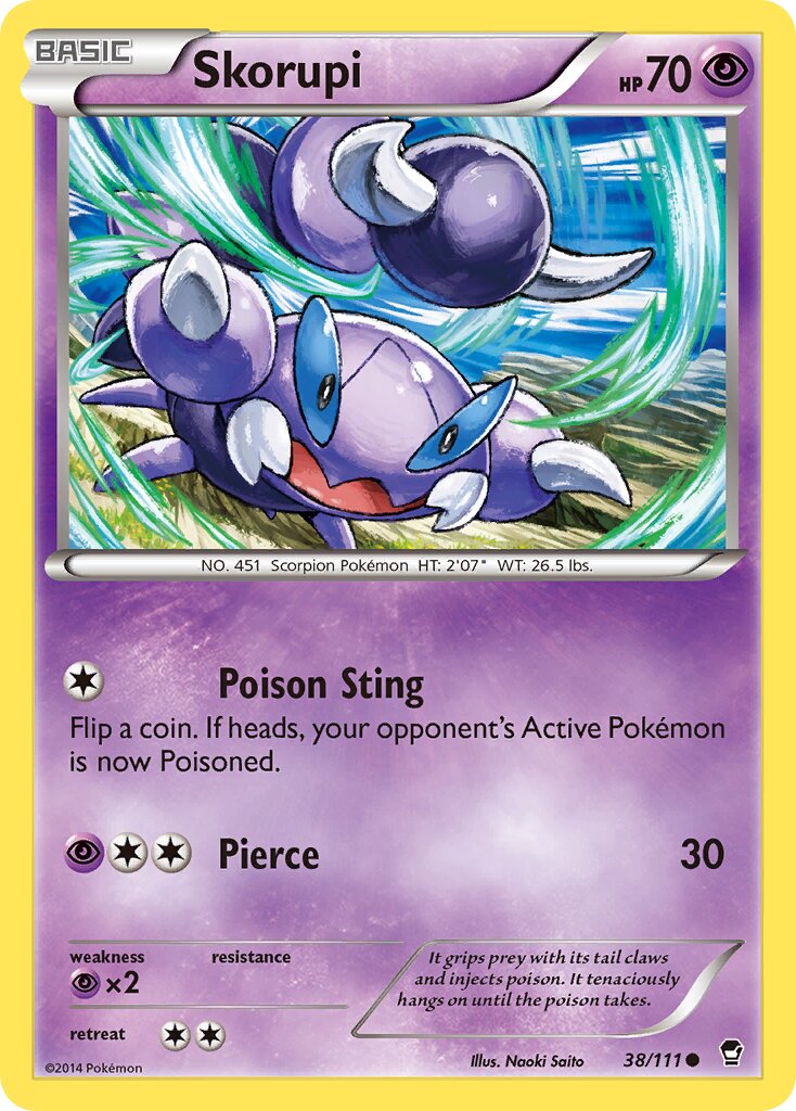 Skorupi 038/114 — Furious Fists (English Pokémon TCG card)